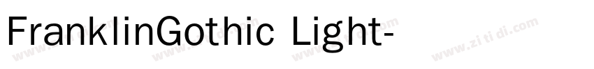 FranklinGothic Light字体转换